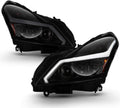 Black Smoke LED Tube Sequential Signal DRL Headlights V5075