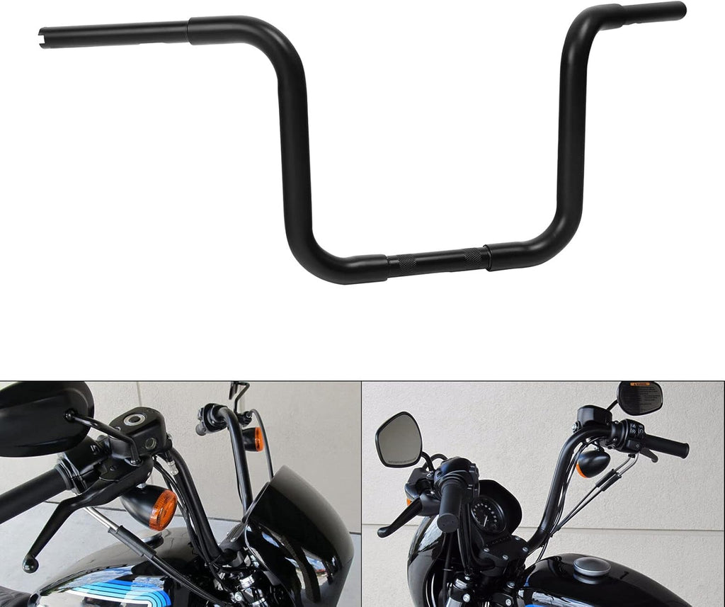Black 18" Rise Ape Hanger Handlebar 1-1/4" FAT M982