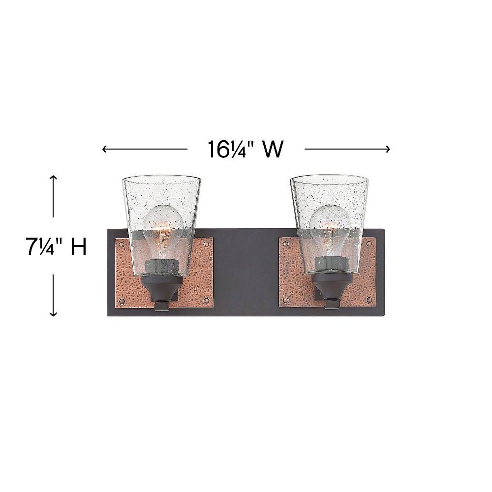 Brushed Nickel 2 Light Bath D575