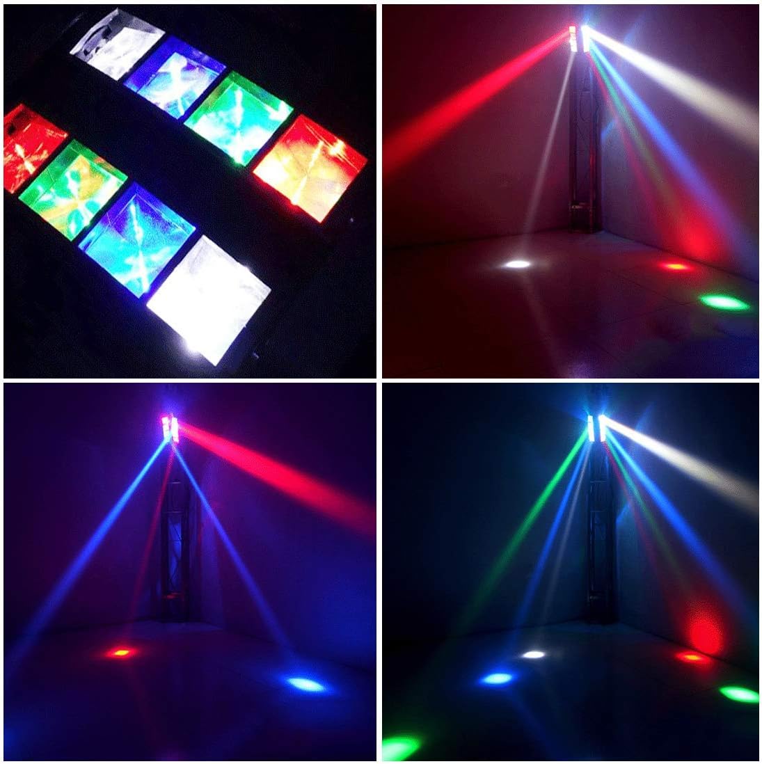 8 LEDs Beam Moving Head Stage Lights RGBW Party Lights DMX 512 Control H620