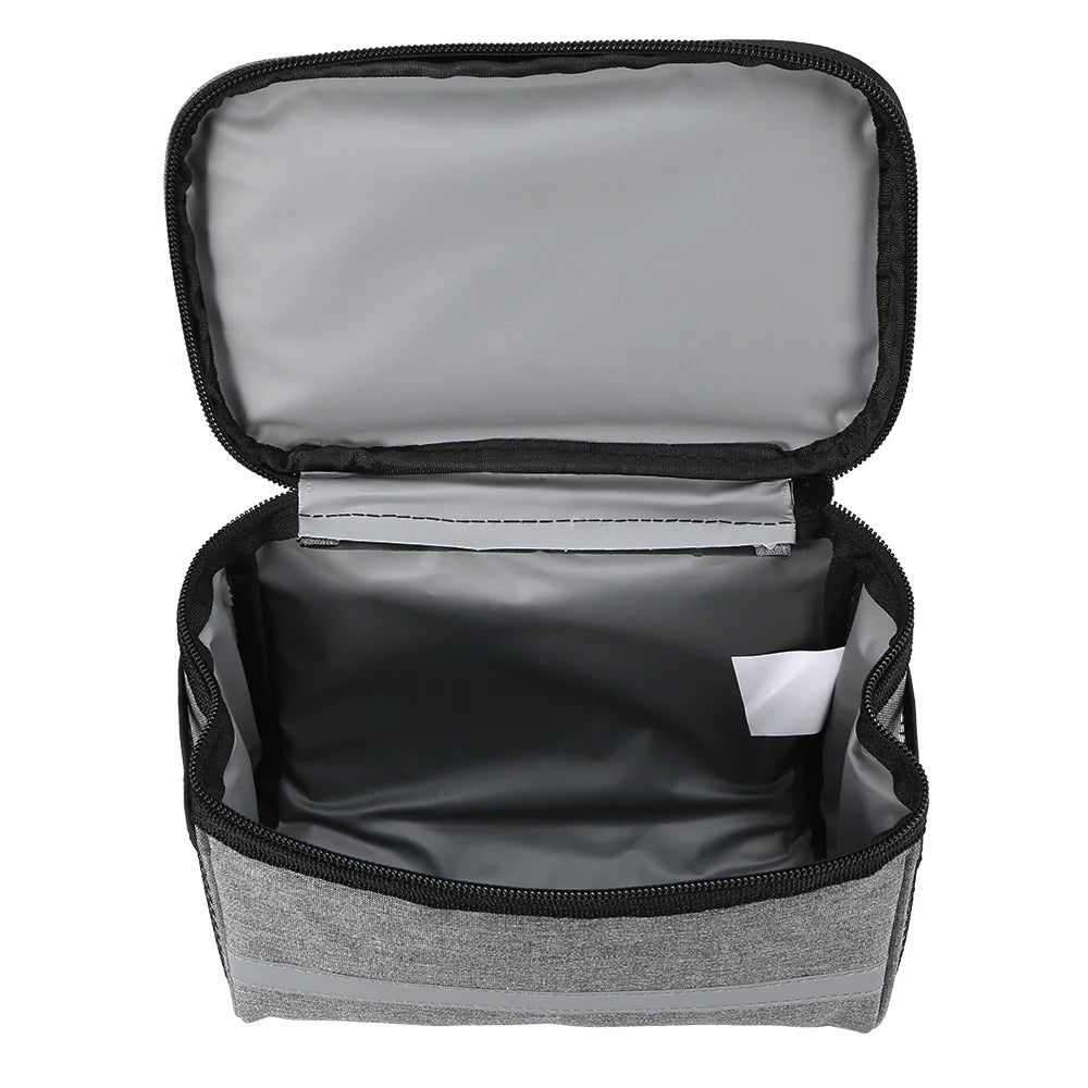 Grey Polyester Insulated Bike Handlebar Bag R76273