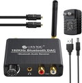 192kHz DAC Digital to Analog Audio Converter with Bluetooth 5.0 Receiver Volume Control Optical Coaxial Toslink RCA 3.5mm J200