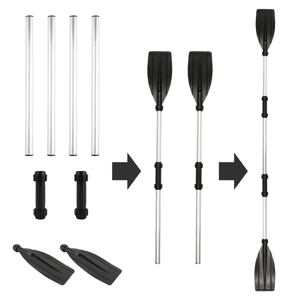 1 Pair Telescoping Aluminum Alloy Boat Kayak Paddles P21687