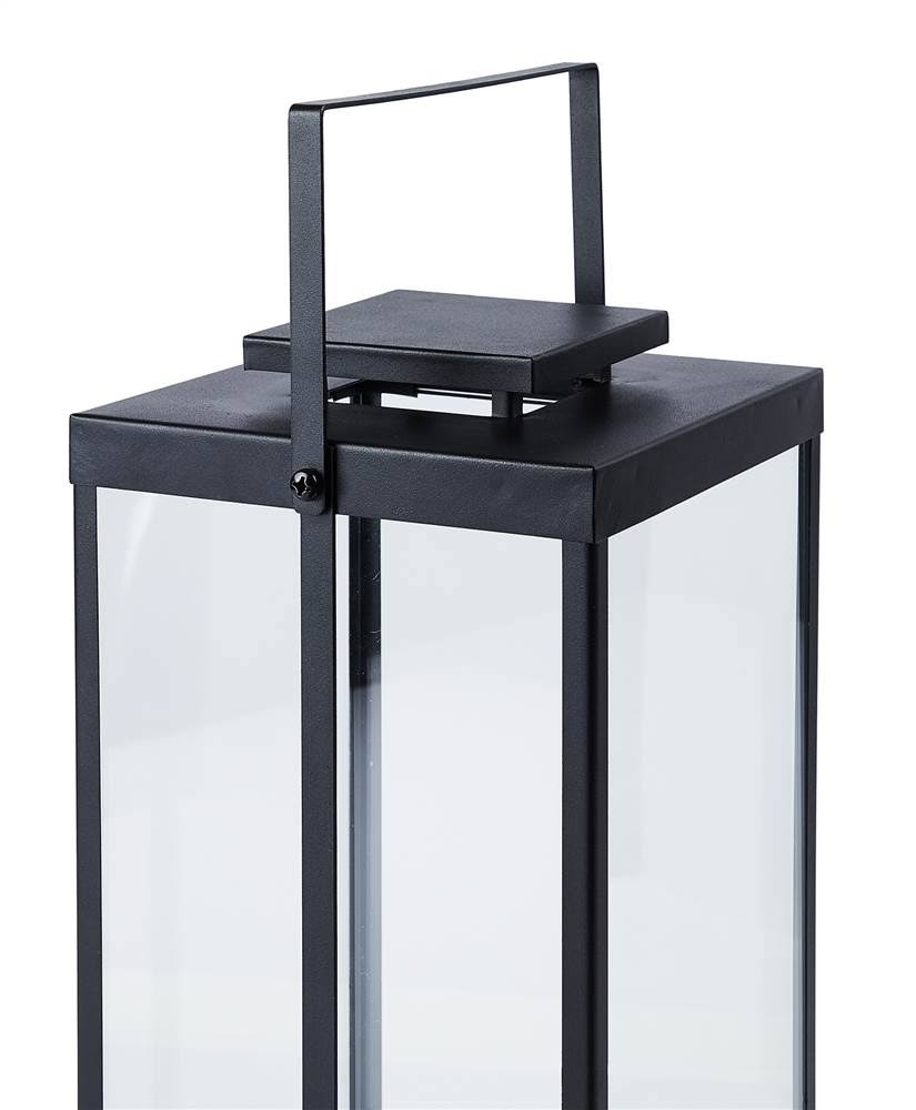 Black Lantern with Flameless Candle Q248