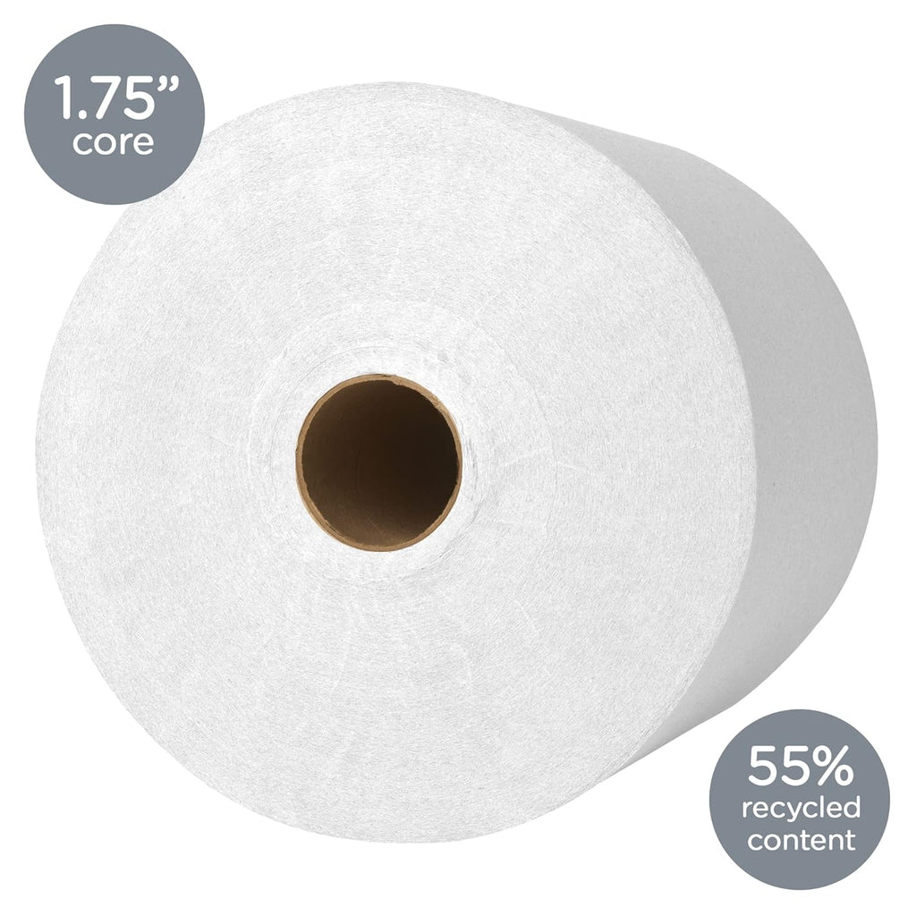 Hard Roll Paper Towels, White, 6 Rolls/Case, Pack of 2 K332