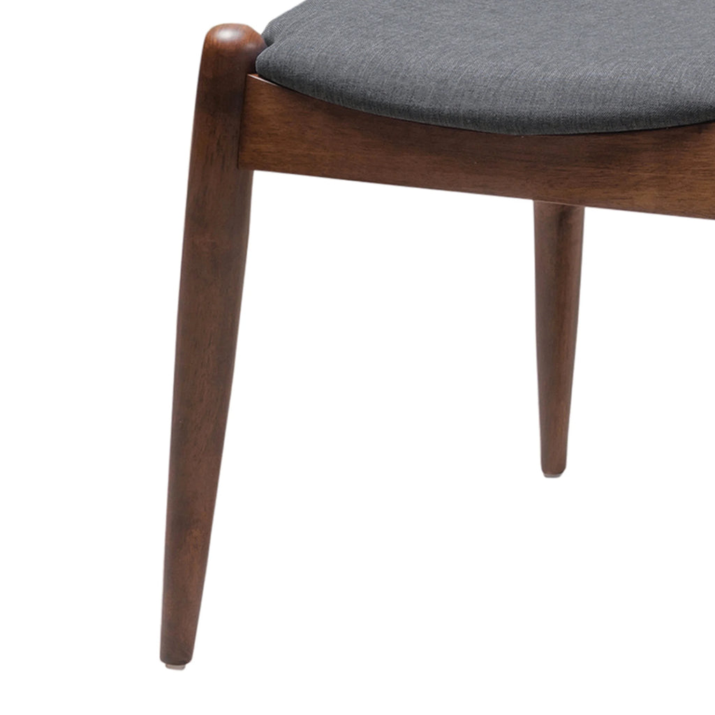 Charcoal Fabric Upholstered Dining Chairs, Set of 2 N854