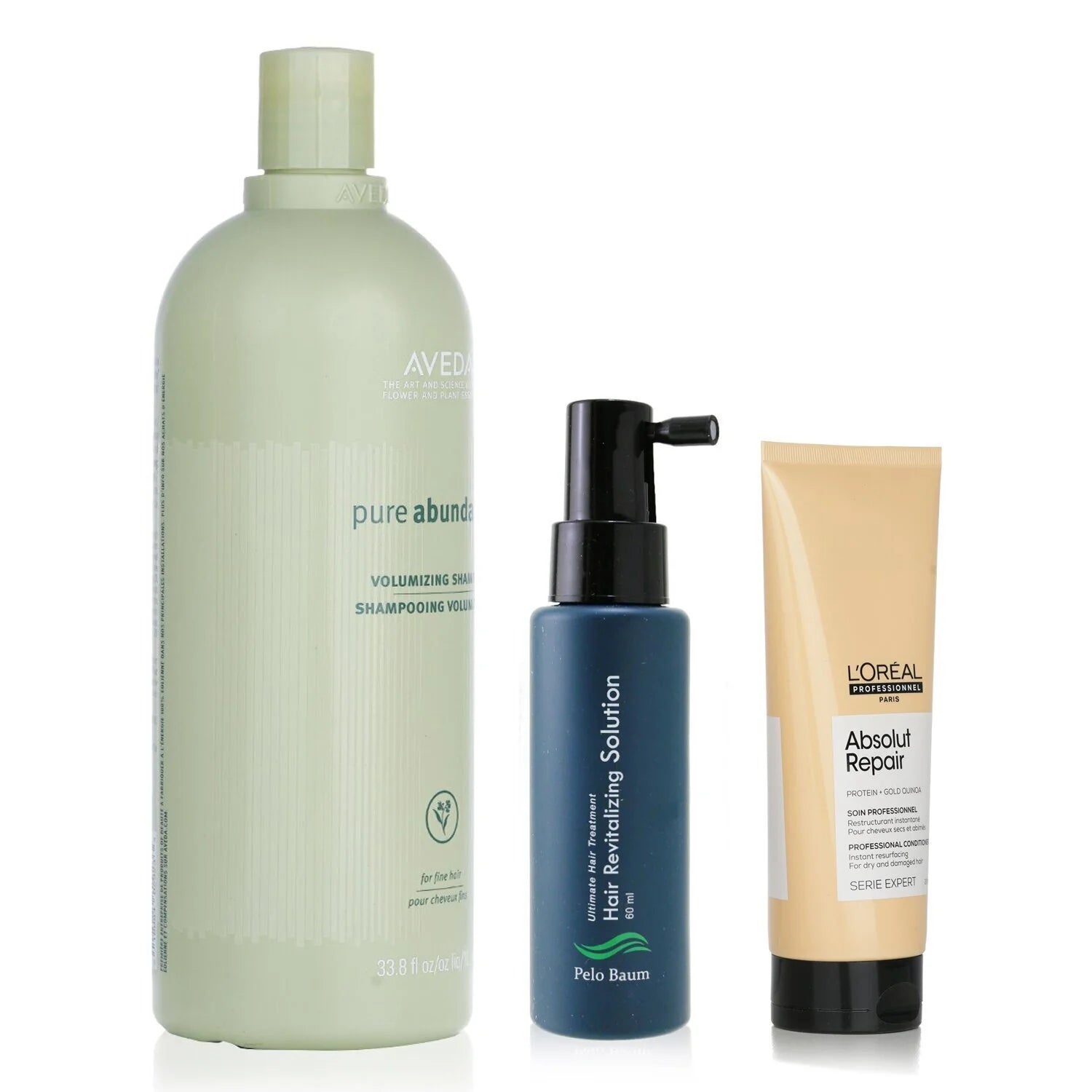 Hair Revitalizing Solution 60ml + Volumizing Shampoo 1000ml + Resurfacing Conditioner 200ml 3pcs O5195